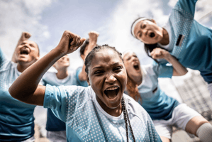 Featured Image for Female soccer team cheering