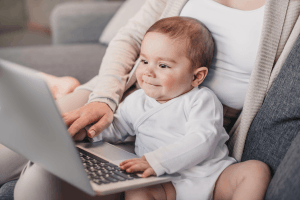 Featured Image for Baby and parent in front of laptop